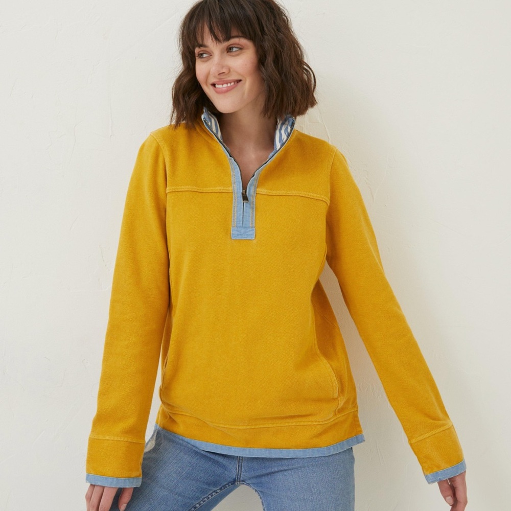 Fat Face Airlie Quarter-Zip Sweatshirt NWT!